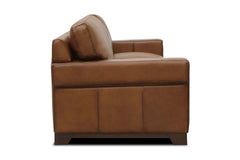 Patton 91 Inch Modern Leather Track Arm Sofa