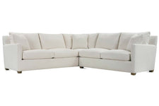 Paulette "Quick Ship" Two Piece Pillow Back Sectional (As Configured)