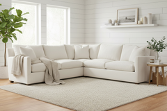 Paulette "Quick Ship" Two Piece Pillow Back Sectional (As Configured)