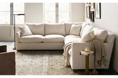 Paulette "Quick Ship" Two Piece Pillow Back Sectional (As Configured)