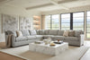 Image of Paulette Track Arm Fabric Sectional Sofa