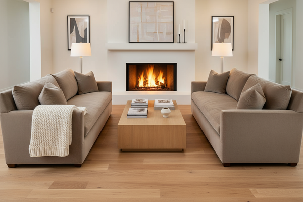 Paulette 89 Inch "Quick Ship" Fabric Upholstered Sofa