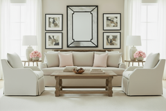 Paulina 8-Way Hand Tied Fabric 360 Swivel Pillow Back Accent Chair With Skirt