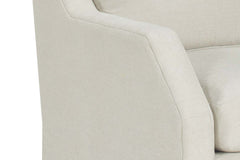 Paulina 8-Way Hand Tied Fabric 360 Swivel Pillow Back Accent Chair With Skirt