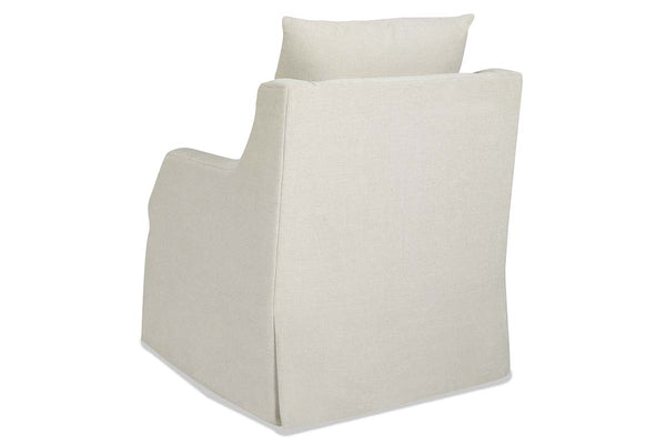 Paulina 8-Way Hand Tied Fabric 360 Swivel Pillow Back Accent Chair With Skirt