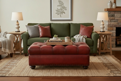 Paxton STORAGE Tufted 36", 48", 56", Or 65" Inch Rectangular Leather Ottoman (4 Sizes Available)