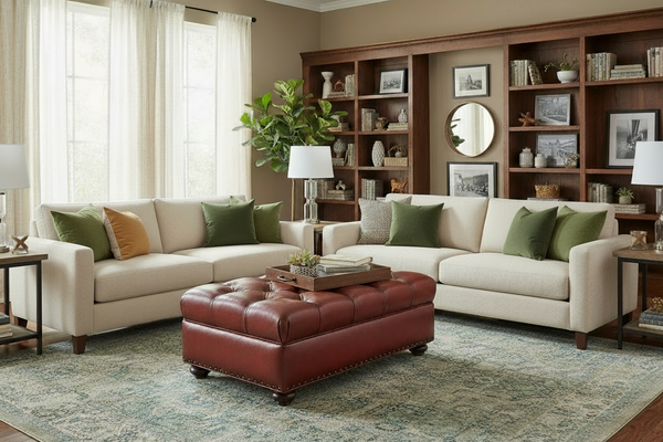 Paxton Tufted 36", 48", 56", Or 65" Inch Rectangular Leather Ottoman (4 Sizes Available)