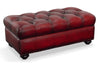 Image of Paxton Tufted 36", 48", 56", Or 65" Inch Rectangular Leather Ottoman (4 Sizes Available)