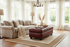 Paxton STORAGE Tufted 36", 48", 56", Or 65" Inch Rectangular Leather Ottoman (4 Sizes Available)