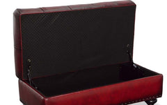 Lucas STORAGE Tufted 36", 40", 44", Or 48" Inch Square Leather Ottoman (4 Sizes Available)