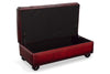 Image of Paxton STORAGE Tufted 36", 48", 56", Or 65" Inch Rectangular Leather Ottoman (4 Sizes Available)