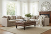 Image of Penn 42 Inch Rectangular Button Tufted Ottoman With Turned Legs
