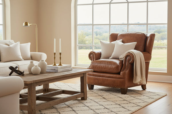 Perry Large Leather Club Chair