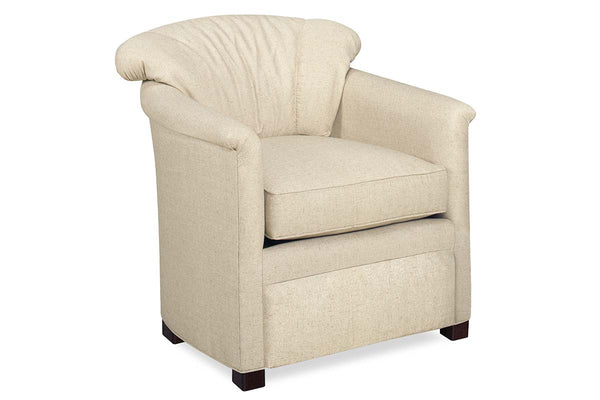 Petra Barrel Back Fabric Hybrid Chair With Waterfall Back Pillow And Power Footr