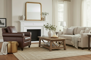 Phillip Transitional Leather Club Chair