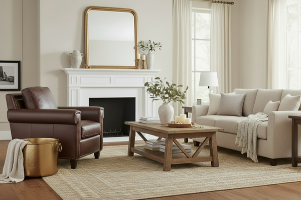 Phillip Transitional Leather Club Chair