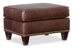 Phillip Transitional Leather Ottoman