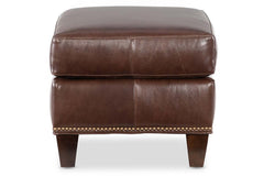 Phillip Transitional Leather Ottoman
