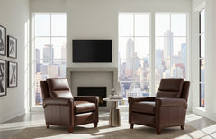 Phillip Leather Pillow Back Recliner Chair