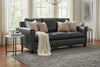 Image of Phillip 82 Inch Transitional Three Cushion Pillow Back Leather Sofa