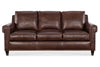 Image of Phillip 82 Inch Transitional Three Cushion Pillow Back Leather Sofa