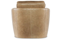 Phineas Transitional Leather Swivel Club Chair