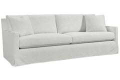 Phoebe Light 96 Inch Slipcovered "Quick Ship" Track Arm Sofa