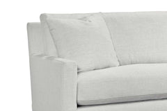 Phoebe Light 96 Inch Slipcovered "Quick Ship" Track Arm Sofa