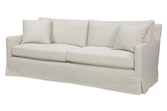 Phoebe Pebble 85 Inch Slipcovered "Quick Ship" Track Arm Sofa