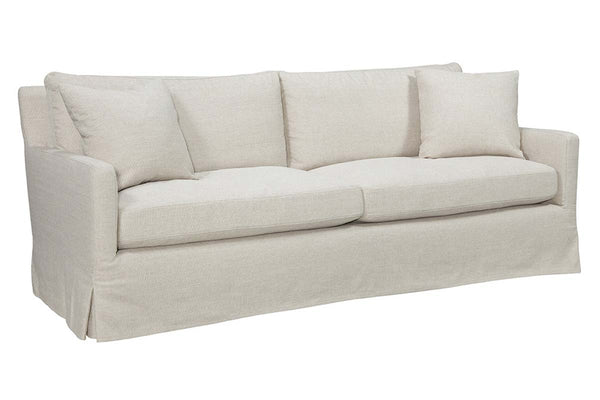 Phoebe Pebble 85 Inch Slipcovered "Quick Ship" Track Arm Sofa