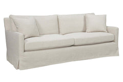Phoebe Pebble 85 Inch Slipcovered "Quick Ship" Track Arm Sofa