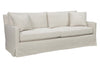 Image of Phoebe Pebble 85 Inch Slipcovered "Quick Ship" Track Arm Sofa