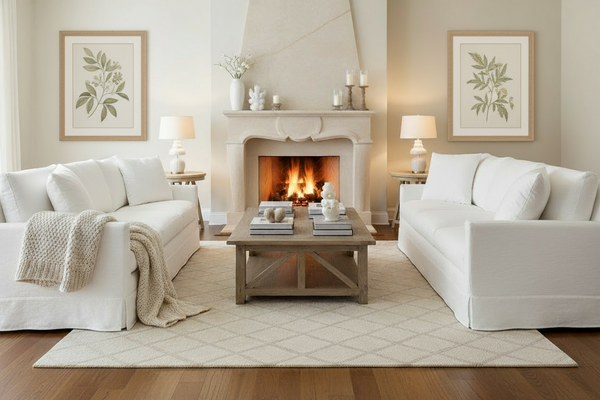 Phoebe 85 Inch Slipcovered "Quick Ship" Track Arm Sofa