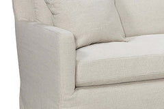 Phoebe Pebble 85 Inch Slipcovered "Quick Ship" Track Arm Sofa