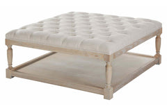 Pierce "Quick Ship" 42 Inch Square Tufted Top Ottoman