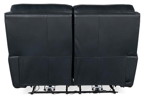 Piers Denim "Quick Ship" ZERO GRAVITY Wall Hugger Power Leather Reclining Loveseat