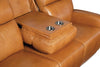 Image of Piers Honey 80 Inch "Quick Ship" ZERO GRAVITY Power Leather Reclining Sofa