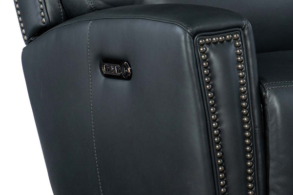 Piers Denim Leather "Quick Ship" Power Wall Hugger Recliner