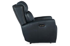 Piers Denim Leather "Quick Ship" Power Wall Hugger Recliner