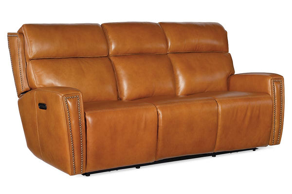 Piers Honey 80 Inch "Quick Ship" ZERO GRAVITY Power Leather Reclining Sofa