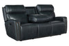 Image of Piers Denim "Quick Ship" ZERO GRAVITY Wall Hugger Reclining Leather Living Room Furniture Collection