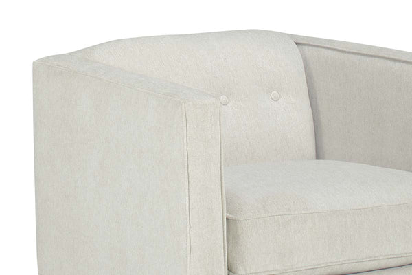 Piper 8-Way Hand Tied Modern Button Back Low Profile Fabric Accent Chair