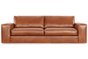 Image of Preston 108 Inch Two Cushion Wide Track Arm Leather Sofa