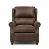 Image of Doyle Leather Bustle Pillow Back Recliner