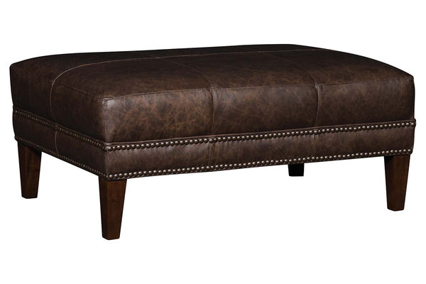 Stefan 36", 42" Or 46" Inch Rectangular Leather Ottoman (3 Sizes Available)