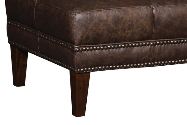 Stefan 36", 42" Or 46" Inch Rectangular Leather Ottoman (3 Sizes Available)