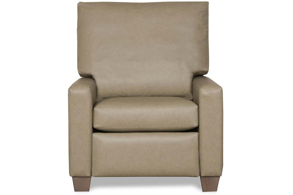 Redmond Small Scale Leather Track Arm Pillow Back Recliner