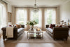 Image of Regal 108 Inch Two Cushion Shelter Arm Leather Sofa