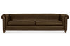 Image of Regal 108 Inch Two Cushion Shelter Arm Leather Sofa