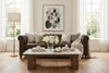 Image of Regal 84 Inch Two Cushion Shelter Arm Leather Sofa